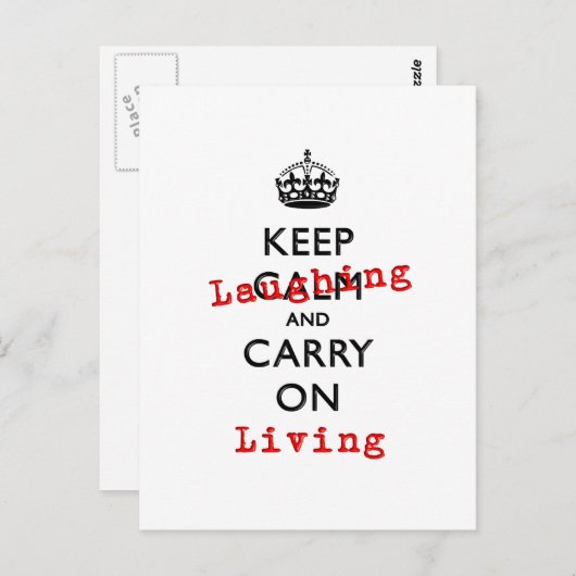 CARTE POSTALE MAINTENIR LE RIRE (Devant / Derrière)