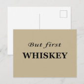 Carte Postale Mais d'abord citations de whisky drôles (Devant / Derrière)