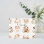 Carte Postale Mais d'abord, les tasses à café (Debout devant)
