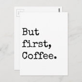 Carte Postale Mais le premier café (Devant / Derrière)