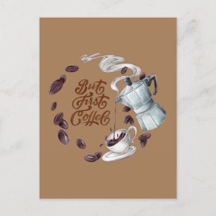 Carte Postale Mais le premier café