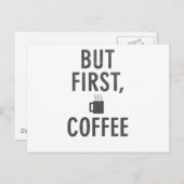 Carte Postale Mais le premier café (Devant / Derrière)