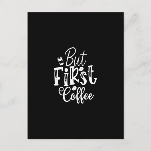 Carte Postale mais premier café (Devant)