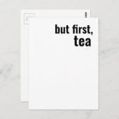 Carte Postale mais tout d'abord, typographie du tea bold (Devant / Derrière)