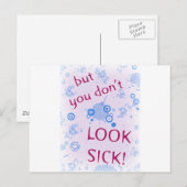 Carte Postale Mais tu n'as pas l'air malade ! Handicap Invisible (Devant / Derrière)