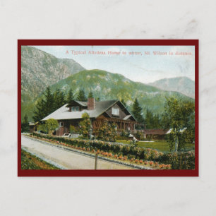 Carte Postale Maison à Altadena, Mt. Wilson CA 1910 Vintage