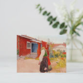 Carte Postale Maison à Falun avec fille (Debout devant)