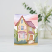 Carte Postale Maison à l'aquarelle | Joliment Peint (Debout devant)