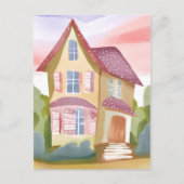 Carte Postale Maison à l'aquarelle | Joliment Peint (Devant)