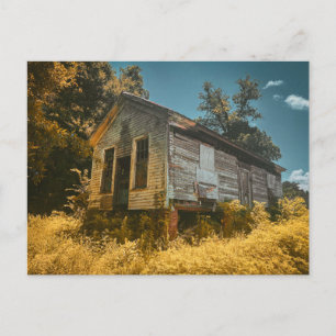 Carte Postale Maison abandonnée et patinée dans les hautes herbe