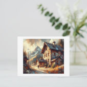 Carte Postale Maison ancienne en pierre, (Debout devant)