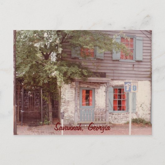 Carte Postale Maison ancienne, Savannah, Géorgie (Devant)