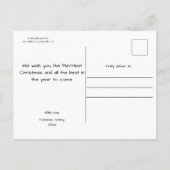 Carte Postale Maison aquarelle dans le Globe des neiges Noël (Dos)