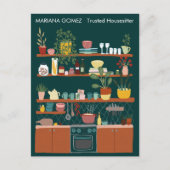 Carte Postale Maison assise Animaux de compagnie assise Maison (Devant)