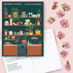 Carte Postale Maison assise Animaux de compagnie assise Maison<br><div class="desc">Montrez votre style avec cette jolie illustration de cuisine dessinée à la main sur l'avant et l'arrière de la carte postale marketing. Parfait pour les maisons, les services à domicile, les agents immobiliers et les courtiers, les prêteurs, les courtiers en hypothèques, les déménageurs, les architectes d'intérieur, la mise en place...</div>