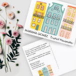 Carte Postale Maison assise Animaux de compagnie assise Maison<br><div class="desc">Montrez votre style avec cette jolie maison dessinée à la main sur l'avant et l'arrière de la carte postale marketing. Parfait pour les maisons, les services à domicile, les agents immobiliers et les courtiers, les prêteurs, les courtiers en hypothèques, les déménageurs, les architectes d'intérieur, la mise en place de maisons...</div>