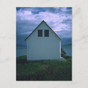 Carte Postale Maison avec Stormy Sky, Hrisey Island, Islande 200