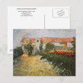 Carte Postale Maison avec tournesol, Van Gogh Art (Devant / Derrière)