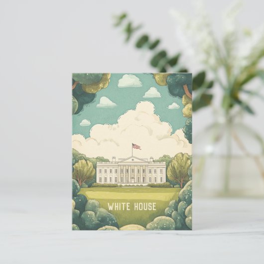 Carte Postale Maison Blanche (Debout devant)