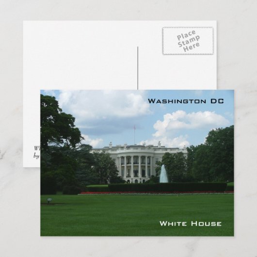 Carte Postale Maison Blanche (Devant / Derrière)