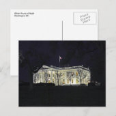 Carte Postale Maison Blanche à Night Washington DC 003 (Devant / Derrière)