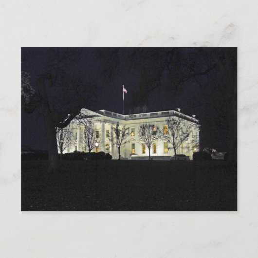 Carte Postale Maison Blanche à Night Washington DC 003 (Devant)