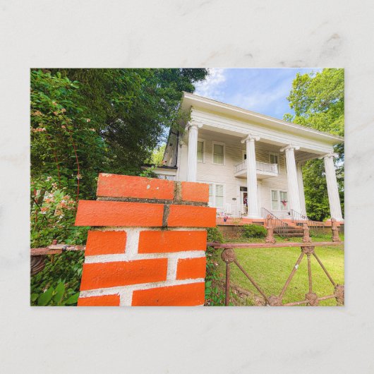 Carte Postale Maison Blanche Classique du Sud avec Colonnes (Devant)