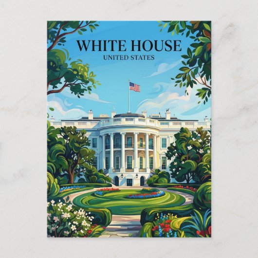 Carte Postale Maison Blanche District de Columbia (Devant)
