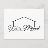 Carte Postale Maison Blanche et Noire Nous avons déménagé (Devant)