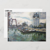 Carte Postale Maison Blanche Witte Huis Rotterdam Peinture aux B (Devant / Derrière)