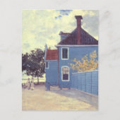 Carte Postale Maison bleue à Zaandam par Claude Monet (Devant)
