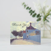 Carte Postale Maison bleue de Monet à Zaandam (Debout devant)