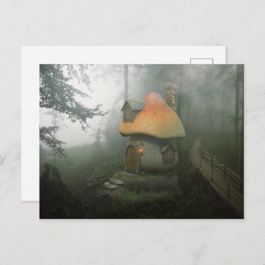 Carte Postale Maison champignon (Devant / Derrière)