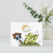 Carte Postale Maison chenille pour enfants (Debout devant)