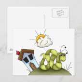 Carte Postale Maison chenille pour enfants (Devant / Derrière)