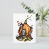 Carte Postale Maison Citrouille Fairy Tale (Debout devant)