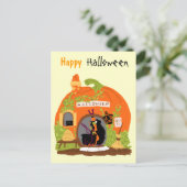 Carte Postale Maison Citrouille vintage (Debout devant)