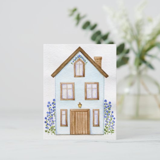 Carte postale maison confortable (Debout devant)