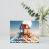 Carte Postale Maison construite sur des histoires de la bible de (Debout devant)