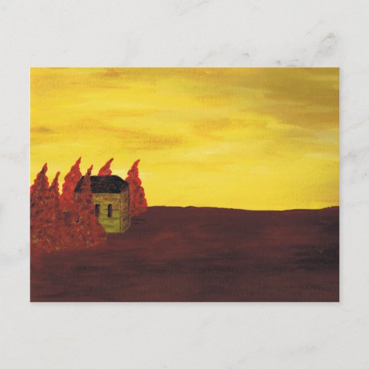 Carte Postale maison dans les arbres (Devant)