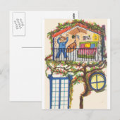 CARTE POSTALE MAISON D'ARBRE (Devant / Derrière)