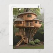 Carte Postale Maison d'arbre ronde (Devant / Derrière)