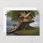 Carte Postale Maison d'arbre ronde (Devant / Derrière)