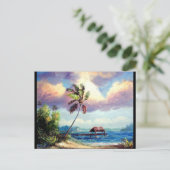 Carte Postale Maison de bateau tropical (Debout devant)