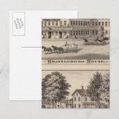 Carte Postale Maison de Brattleboro (Devant / Derrière)