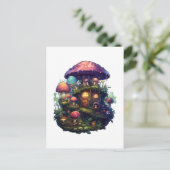 Carte Postale Maison de champignons magiques (Debout devant)