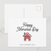 Carte Postale Maison de drapeau de la Journée du souvenir immobi (Devant / Derrière)