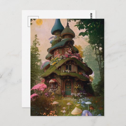 Carte Postale Maison de fée (Devant / Derrière)