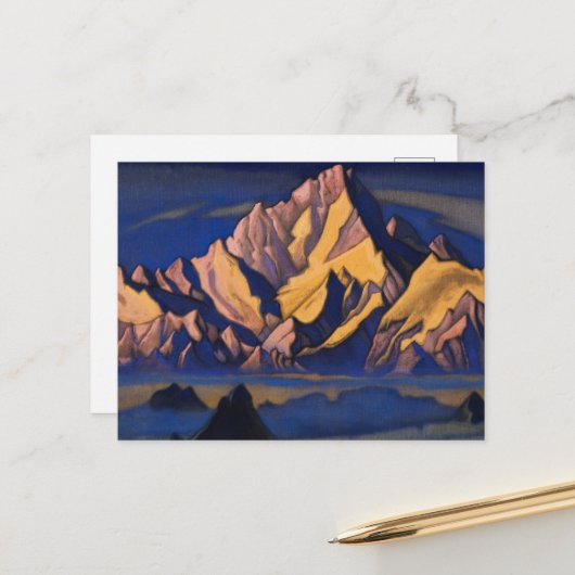 Carte Postale Maison de Gesser par Nicholas Roerich (Devant/Arrière en situation)