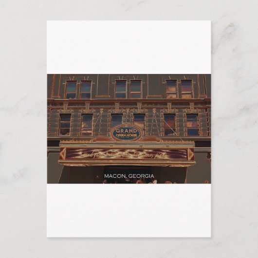 CARTE POSTALE MAISON DE GRAND OPÉRA - MACON, LA GÉORGIE (Devant)